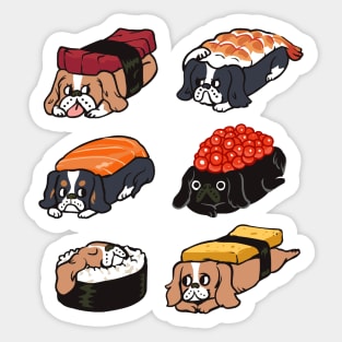 Sushi Cavalier King Charles Spaniel Sticker